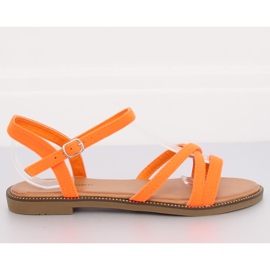 Orange women's sandals WL255 Orange 2