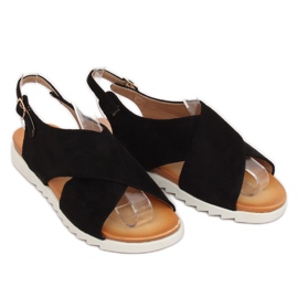 Black women's sandals 9003 Black 1