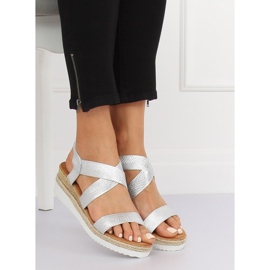Silver women's sandals S81 Silver grey 2