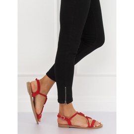 Red women's sandals L520 Red 2