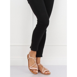 Ladies' beige sandals L520 Beige 2