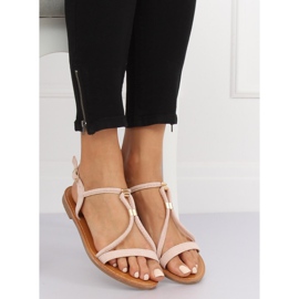 Ladies' beige sandals L520 Beige 1