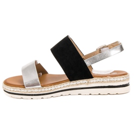 SHELOVET Comfortable sandals black grey 1