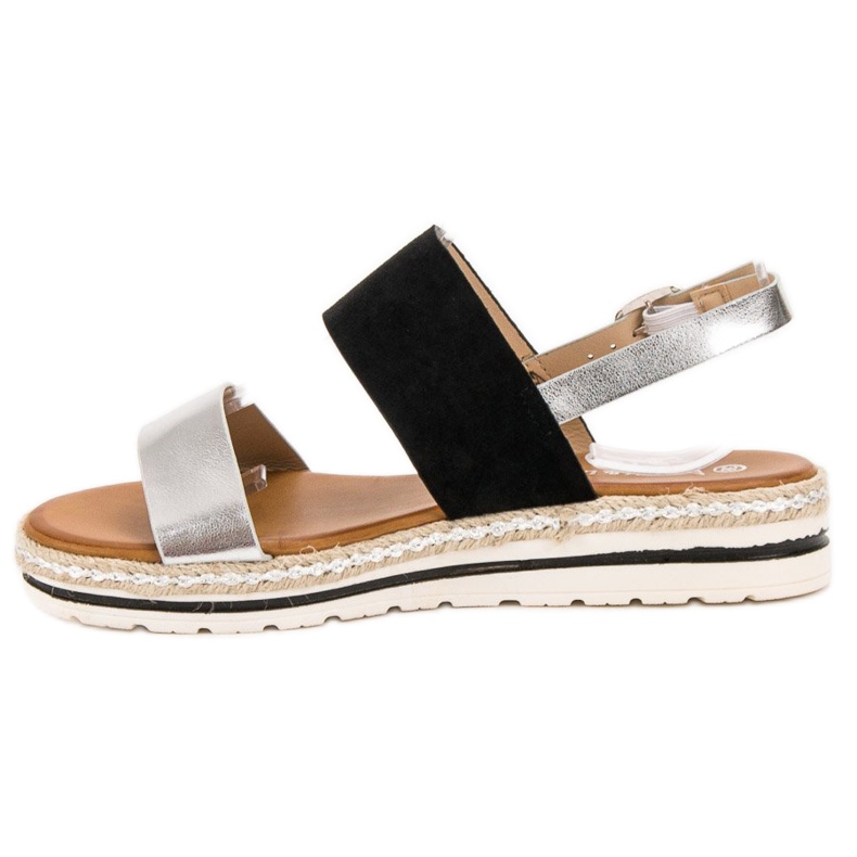 SHELOVET Comfortable sandals black grey 1