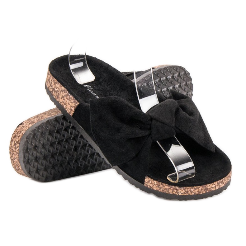 Mannika Slippers With Bow black 2