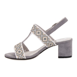 Goodin High Heeled Sandals grey 1