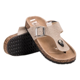 Evento Fashionable flip-flops brown 1