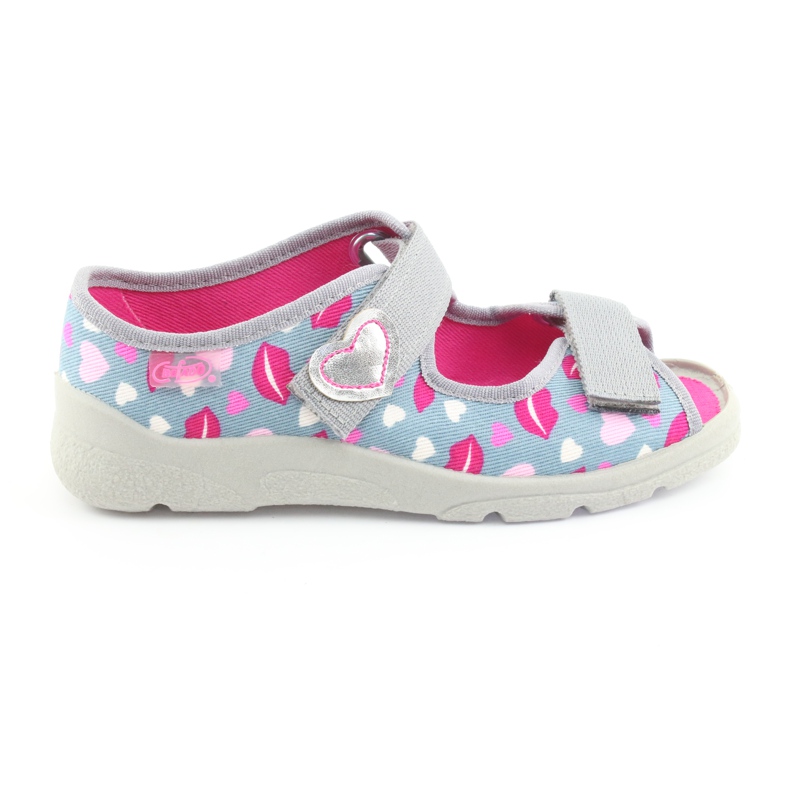 Befado children's shoes 969Y133 grey pink 1 Befado children's shoes 969Y133 grey pink 1