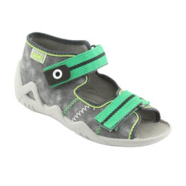 Befado children's shoes 250P066 grey green 1 Befado children's shoes 250P066 grey green 1