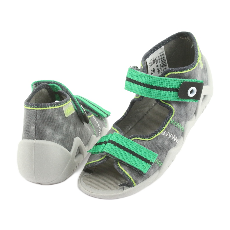 Befado children's shoes 250P066 grey green 4 Befado children's shoes 250P066 grey green 4