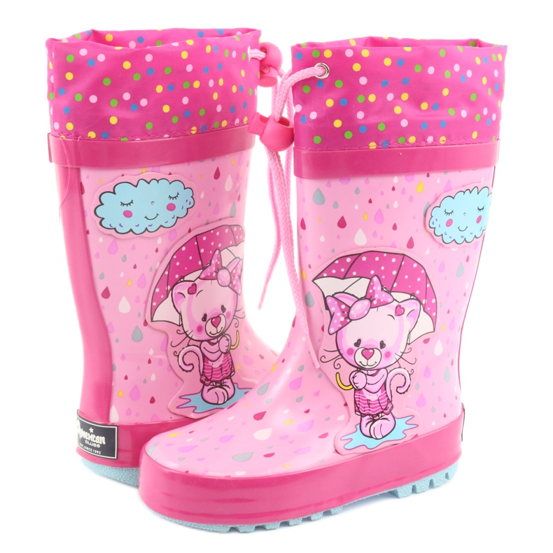 American Club American kitten baby rain boots blue pink 4 American Club American kitten baby rain boots blue pink 4