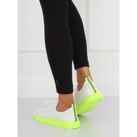 White and yellow NB283 Fluorescence Yellow sports shoes 1