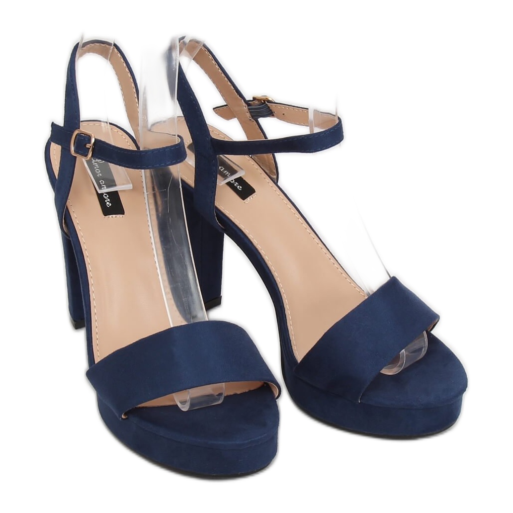 Dark blue 2025 platform heels