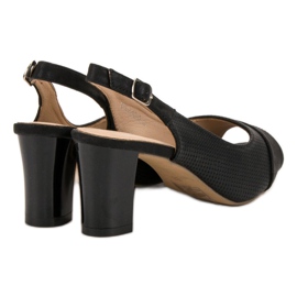 Evento Elegant Black Sandals 1