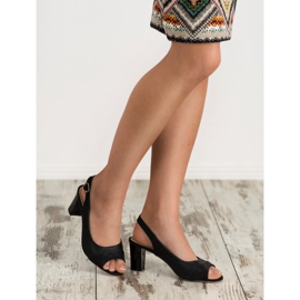 Evento Elegant Black Sandals 2