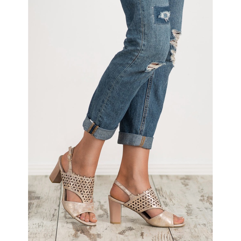 Goodin Openwork Sandals pink 2