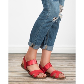 Mannika Red Sandals With A Rubber Band 1