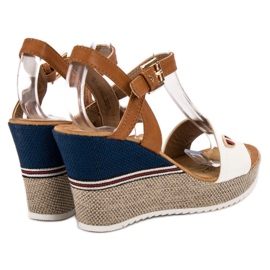 Goodin Fashionable sandals white brown 1