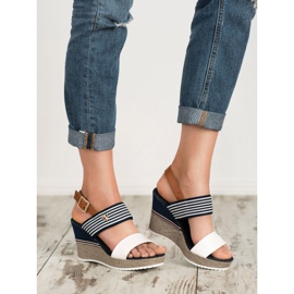 Goodin Sailor's sandals on a wedge white blue multicolored 2