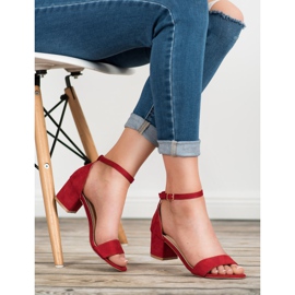 SHELOVET Classic Red Sandals 1