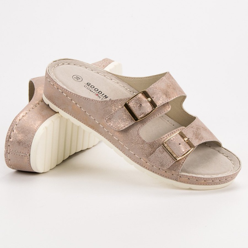 Goodin Slippers With Buckle pink 1