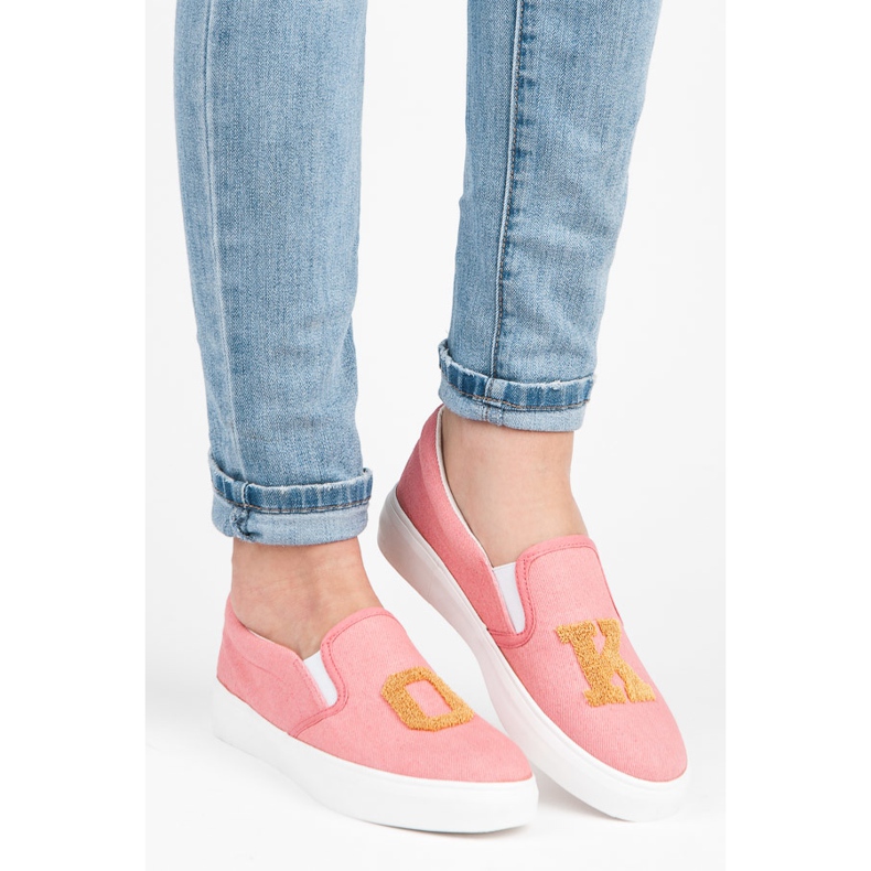 Kylie Ony Slip With Patches pink 1