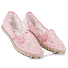 Balada Lace Espadrilles Slip On pink 2