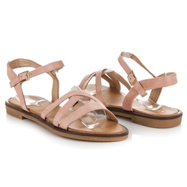 Ch. Creation Suede sandals pink 1