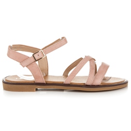 Ch. Creation Suede sandals pink 2