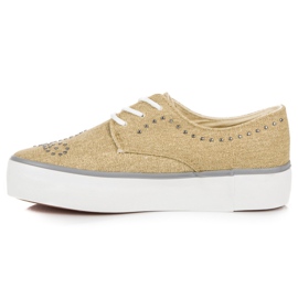 Kylie Sneakers With Crystals brown 1