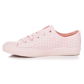 Kylie Openwork Sneakers On The Binding pink 1