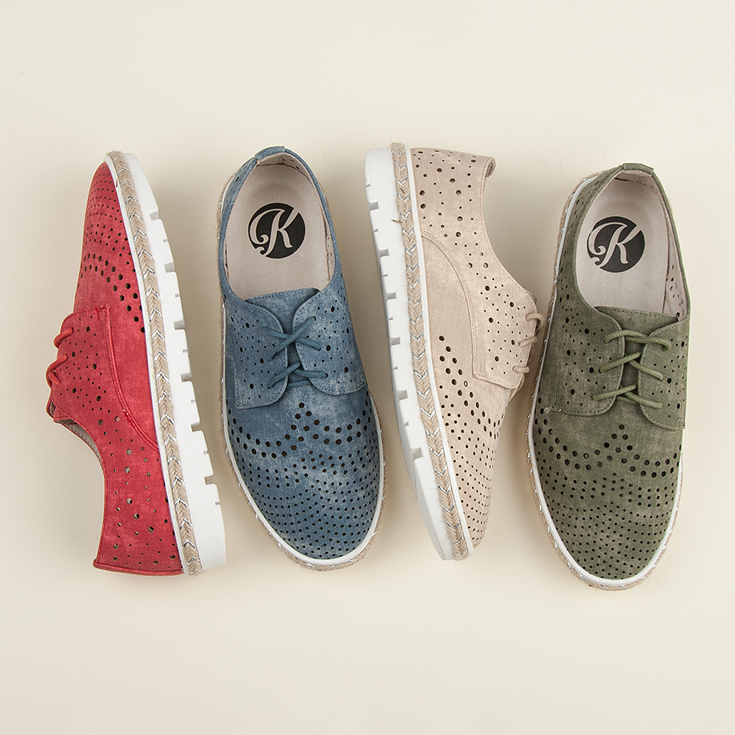 Kylie Openwork shoes Espadrilles blue 1