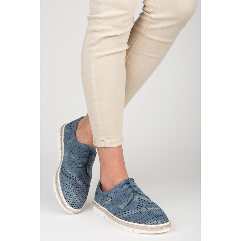 Kylie Openwork shoes Espadrilles blue 2