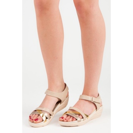 Kylie Velcro Sandals beige 1
