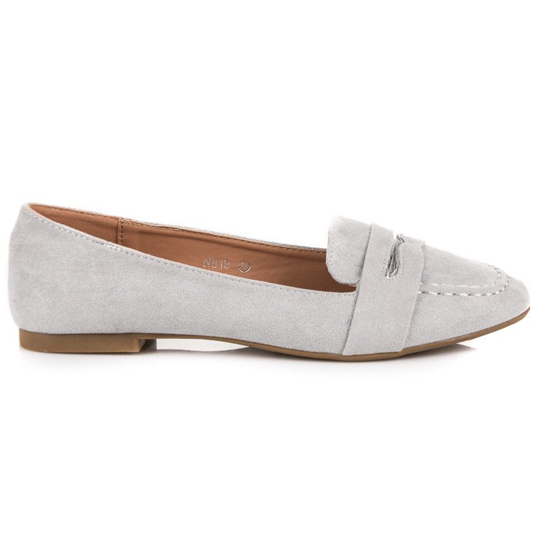 Small Swan Suede Loafers With Brocade grey 2