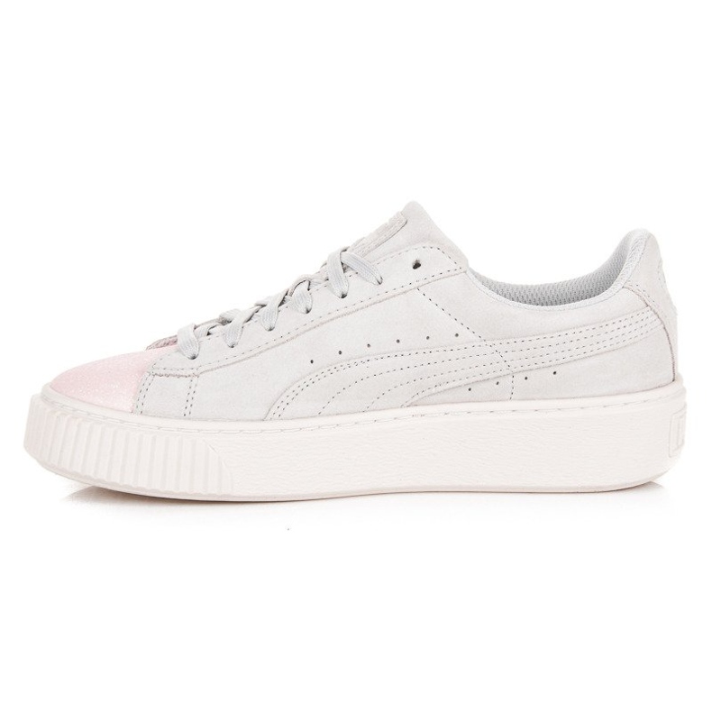 Puma Suede Platform Glam Jr grey pink 1