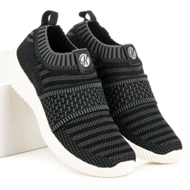 Kylie Slip-on Textile Sneakers black grey 2