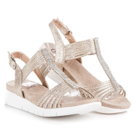 Kylie Sandals With Crystals yellow 1