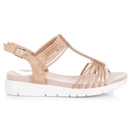Kylie Sandals With Crystals brown 1