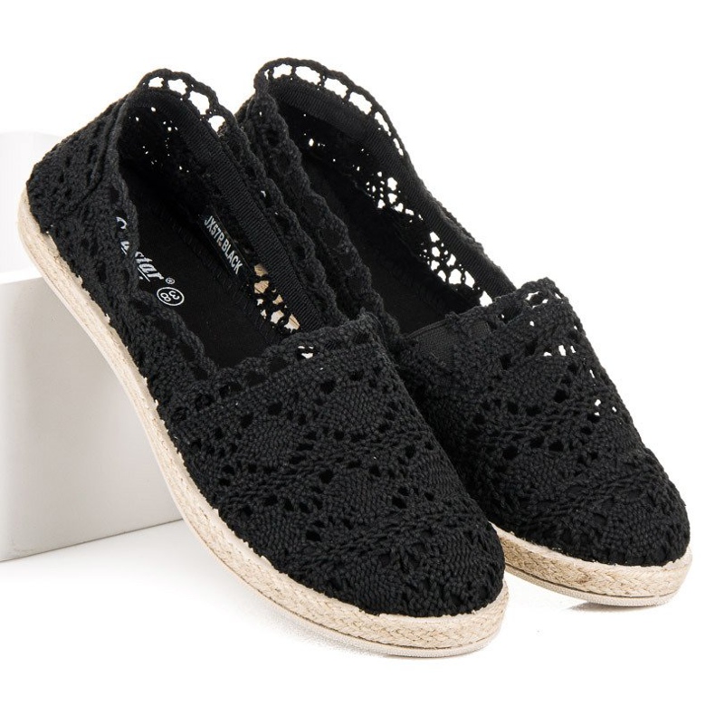 Seastar Black Lace Espadrilles 2