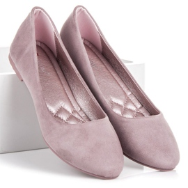Seastar Suede ballerinas purple 1