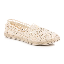 Seastar Beige Lace Espadrilles 1