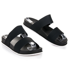 VINCEZA slippers black 1