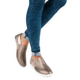 Filippo Golden Slip On shoes 2