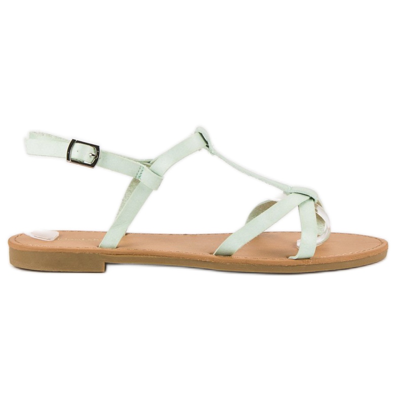 Ideal Shoes Light Mint Sandals green 1