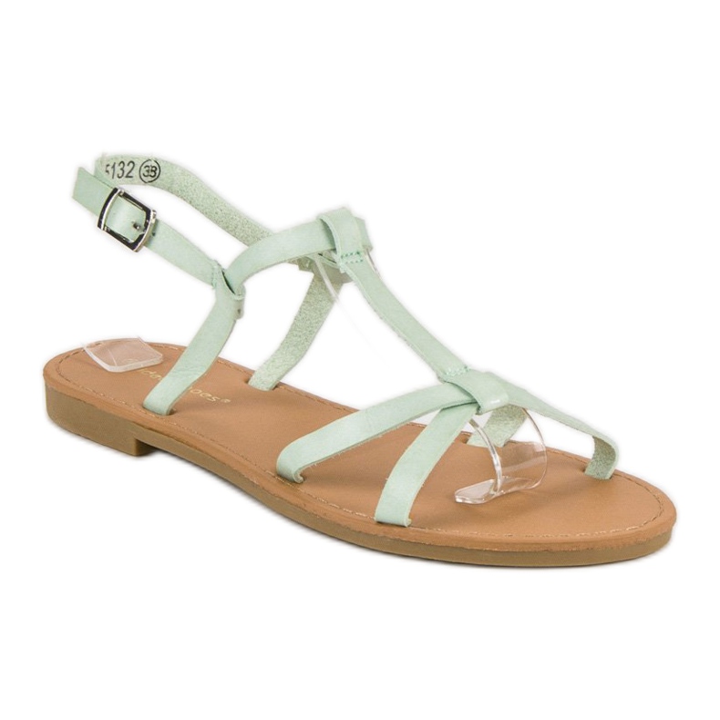 Ideal Shoes Light Mint Sandals green 2