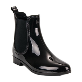 Lacquered VINCEZA galoshes black 1