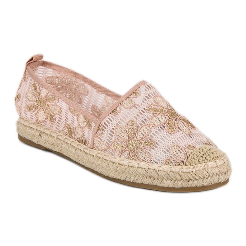 Seastar Lace Espadrilles yellow pink 1