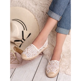 Seastar Lace Espadrilles white yellow 1