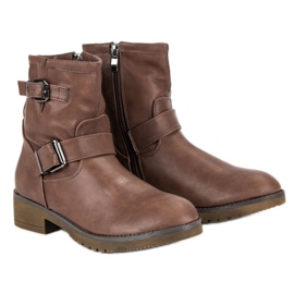 Encor Brown Biker boots 1